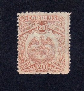 Colombia stamp #154c, MH, repaired, filler, CV $19.00