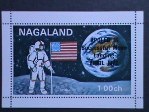 ​NAGALAND-1972-SUCCESSFUL MOON LANDING GOLD OVPT.  MNH-OG  S/S VERY FINE