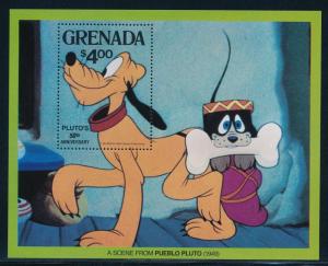 Disney Grenada - MNH Souvenir Sheets Pluto 50th Anniversary 1981 (Sc 1032)