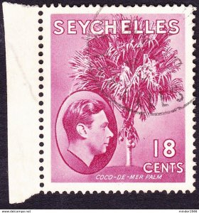 SEYCHELLES 1949 KGVI 18c Rose-Carmine SG139cb FU