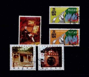 MACAO vintage collection 1974-6 USED Sc#432-9* Mf#437-41  5 stamps N