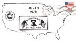 USA BICENTENNIAL TOUR SCARCE PRIVATE CACHET DELAWARE WATER GAP, PA JULY 3 1976