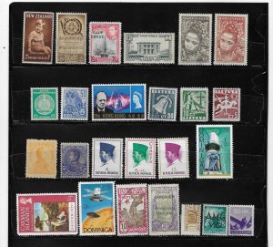 World Wide Collection of 25 Different Old Mint Hinged Stamps