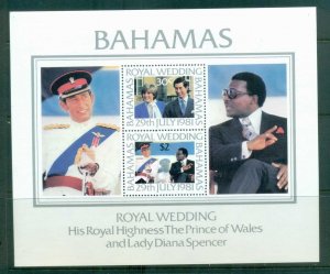 Bahamas 1981 Charles & Diana Royal Wedding MS MUH lot81932