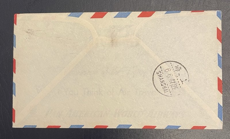 TangStamps: CHINA ROC 1947 Guam To Shanghai First Flight Cover