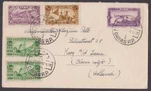 SYRIA - 1937 ENVELOPE TO HOLLAND / NETHERLANDS WITH 5-STAMPS