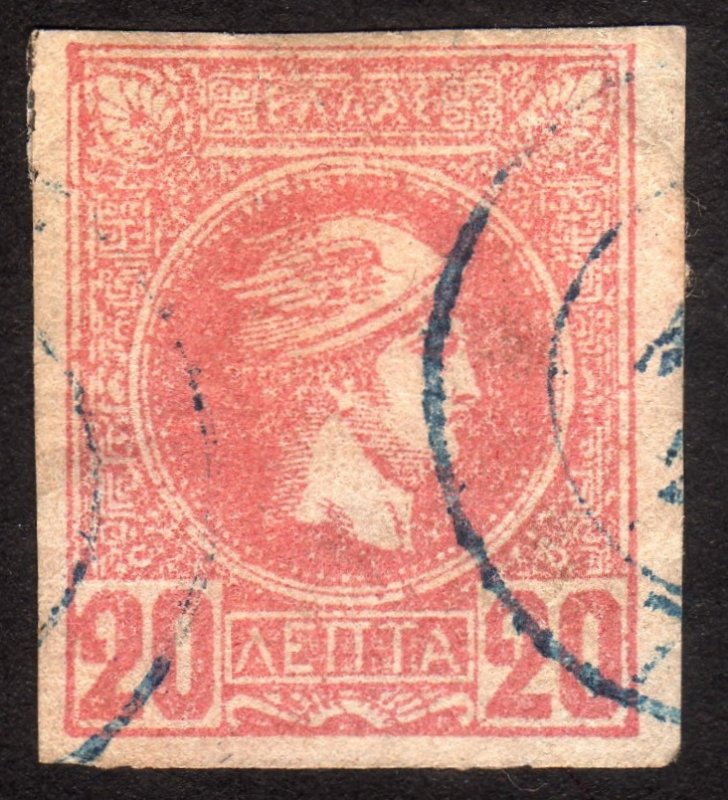 1889, Greece 20L, Used, Sc 94a