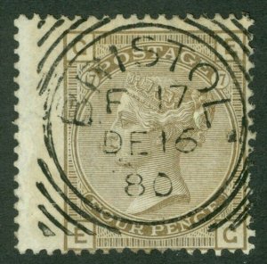 SG 154 4d grey-brown. Very fine used with an upright Bristol 'box' CDS, Dec...