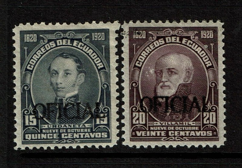 Ecuador SC# O146 and O147, Mint Hinged, Hinge Rem, see notes - S11303