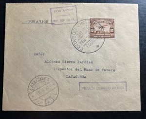 1934 Quito Ecuador First Flight Airmail Cover FFC To Latacunga