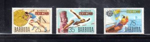 BARBUDA #29-31 1968 SUMMER OYMPICS MEXICO MINT VF NH O.G