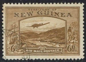 NEW GUINEA 1939 BULOLO AIRMAIL 6D USED