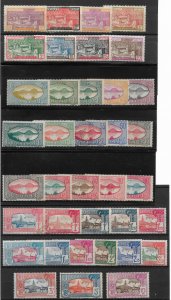 Guadeloupe 1928-40, lot of 37 stamps,Scott # 96//136,VF Mint* / VF Used (NR/GLN)