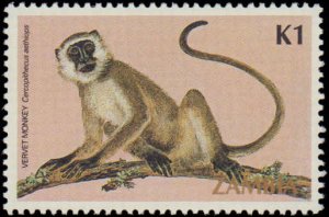 Zambia #320-323, Complete Set(4), 1985, Animals, Never Hinged