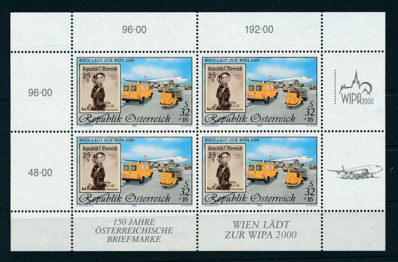 [98604] Austria Österreich 1999 WIPA Stamps on Stamps Aircrafts Mini Sheet MNH