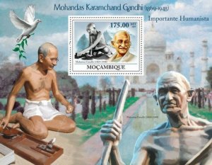 Mozambique 2009 MNH - Mochandas Karamchand Gandhi. Sc 1905, Mi 3300/BL264