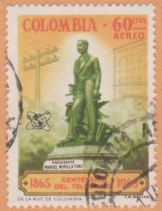 AIRMAIL STAMP FROM COLOMBIA 1965. SCOTT # C469. USED. # 4