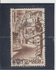 Germany  Scott#  8N13  Used  (1947 Zwiefalten Church)