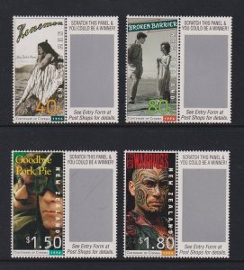 New Zealand  #1379-1382  MNH  1996  centenary motion pictures .