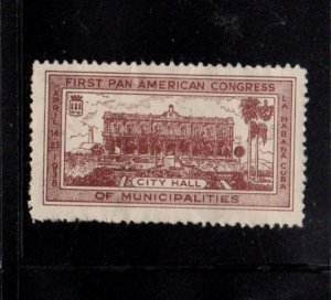 USA Advertising Stamp - 1st Pan  American Congress of Municipalities 1938 Havana