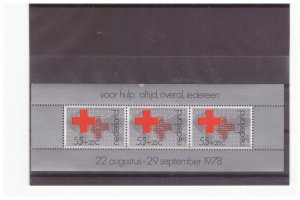 NETHERLANDS SC.B547a RED CROSS & WORLD MAP SOUVENIR SHEET MNH YE19