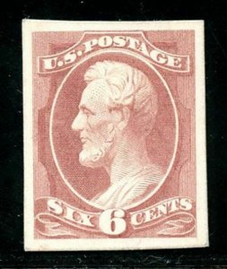 U.S. Scott 208P4 6 Cent Bank Note Card Proof