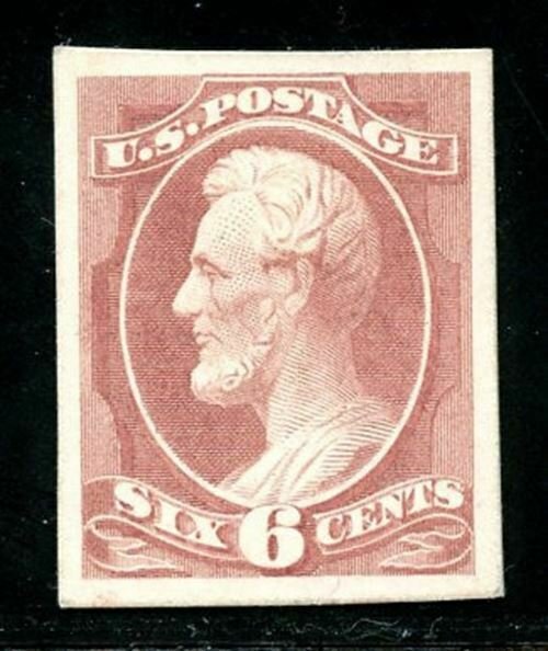 U.S. Scott 208P4 6 Cent Bank Note Card Proof