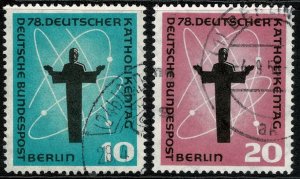 GERMANY BERLIN 1958 GERMAN CATHOLICS' DAY SET USED (VFU) SG B175-76 P.14 SUPERB