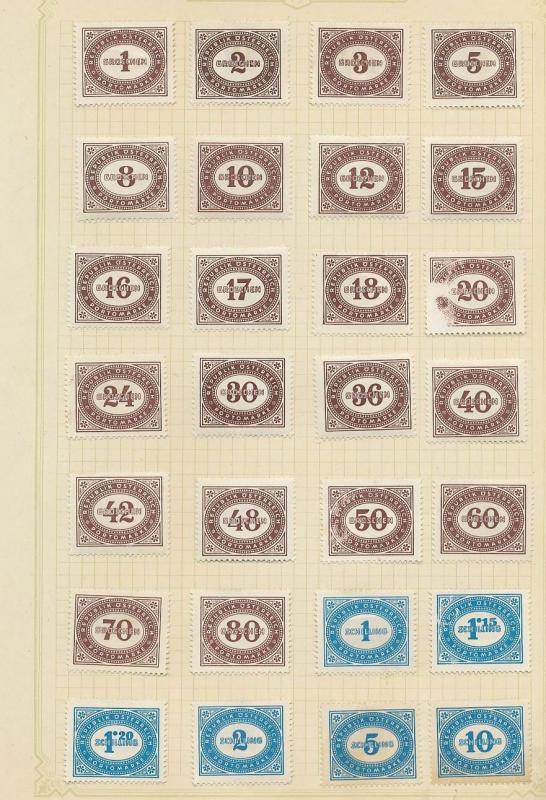 AUSTRIA 1940s/50s M&U Collection +Dues (Appx 110 Items) KR848