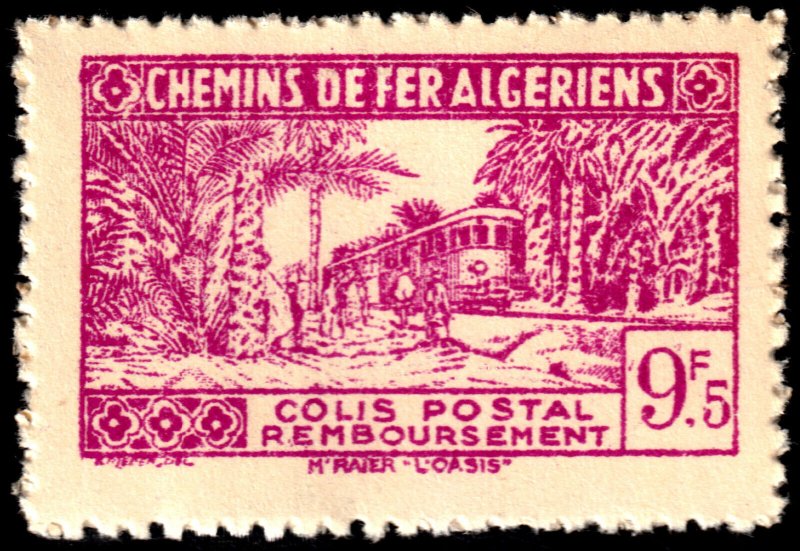 ✔️ALGERIA 1945 RAILWAY PARCELS  TRAIN LOCOMOTIVES M.168a MNH  $22.00 [03.16]