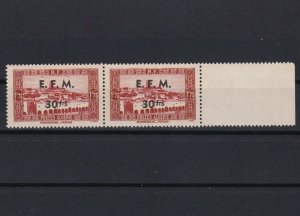 algeria 1943 emergency field message overprint mnh stamps pair ref r11046