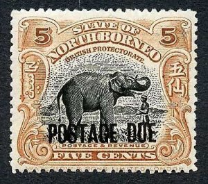 North Borneo SGD57 5c opt at foot Post Due M/M Cat 11 Pounds