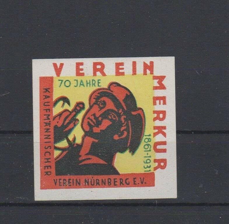 Germany- 70 Years 1931 Club Mercury Advertising Stamp - MNH OG