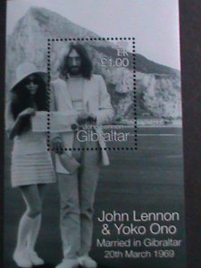 GIBRALTAR-1960- JOHN LENNON & YOKO ONO- -MNH S/S-VF-EST.$12