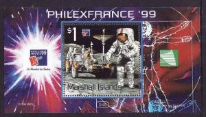 Marshall Is.-Sc#709-unused NH sheet-Space-PhilexFrance-1999-