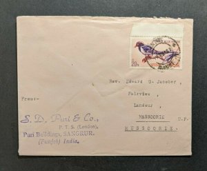 1969 Sangrur India Cover Landour Mussoorie SG 578