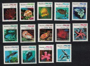 Palau Fish Shells Turtle Urchin Starfish Marine Life 13v 1983 MNH SG#9=24