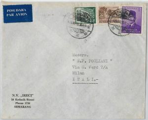 59340 -   INDONESIA - POSTAL HISTORY: COVER to ITALY - 1957 - ANIMALS