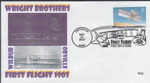 FDC 2003 Wright Brothers Blue Printsw sc 3786