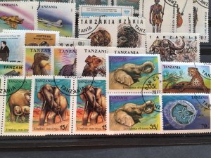 Tanzania East Africa mixed old postage stamps Ref 61395 