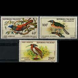 MALAGASY 1963 - Scott# C72-4 Birds Set of 3 NH