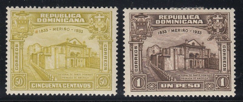 Dominican Republic 1933 50c & 1p Top Values LM Mint/M Mint. Scott 275 & 276