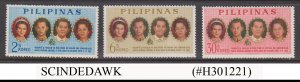 PHILIPPINES - 1965 VISIT OF KING & QUEEN OF THAILAND - 3V - MINT NH