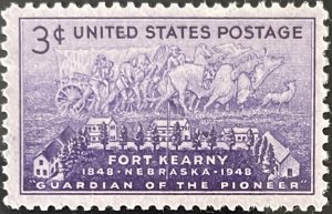 Scott #970 1948 3¢ Fort Kearny MNH OG VF