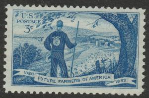 US 1024 Future Farmers 3c single MNH 1953