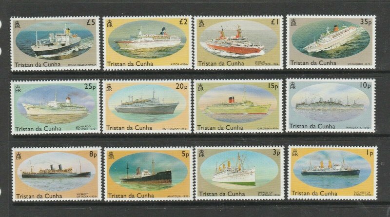 Tristan Da Cunha 1994 Ship Defs complete UM/MNH SG 553/64