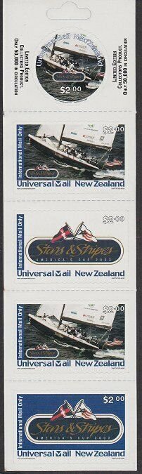 NEW ZEALAND Universal Mail $10 International Mail Booklet - Stars & Stripes.R520