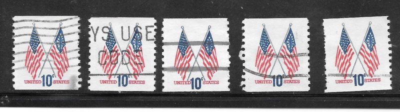 #1519 Used 5 stamps 10 Cent Lot (my32) Collection / Lot