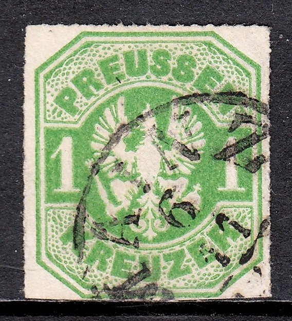 Germany (Prussia) - Scott #23 - Used - Pencil on reverse - SCV $45