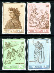 VATICAN Scott 410-3 MNH** 1965 Dante Aliighieri set